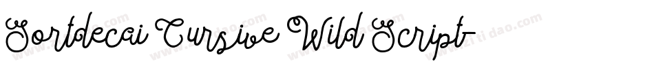 Sortdecai Cursive Wild Script字体转换